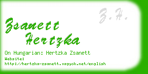 zsanett hertzka business card